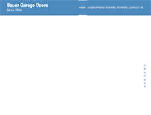 Tablet Screenshot of bauergaragedoors.com